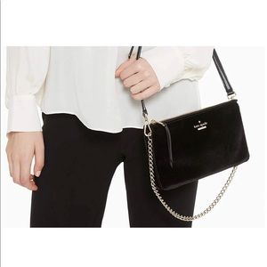 Kate Spade Black Velvet Tillie Crossbody